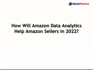 how will amazon data analytics help amazon