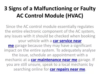 3 signs of a malfunctioning or faulty ac control module hvac