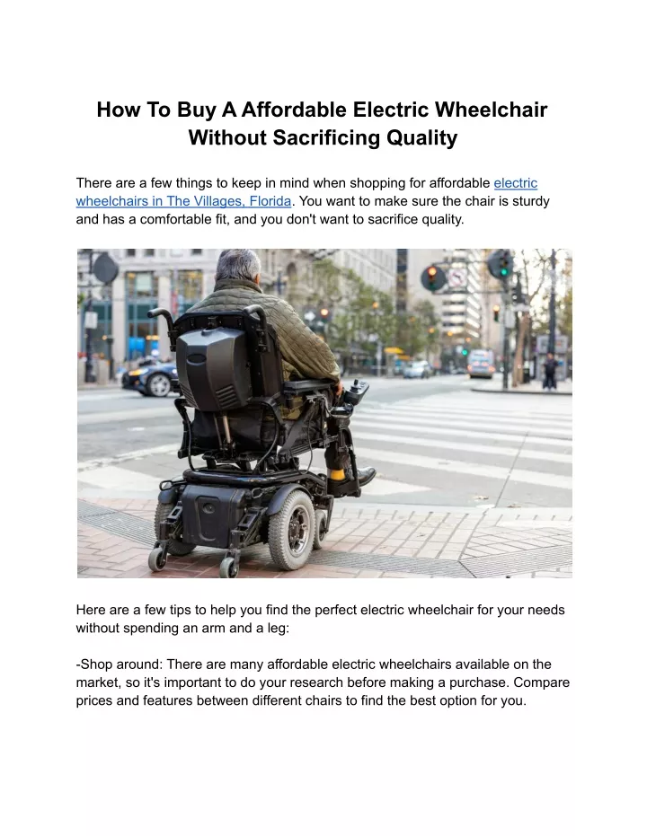 how to buy a affordable electric wheelchair