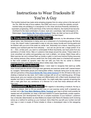 instructions to wear tracksuits if you re a guy