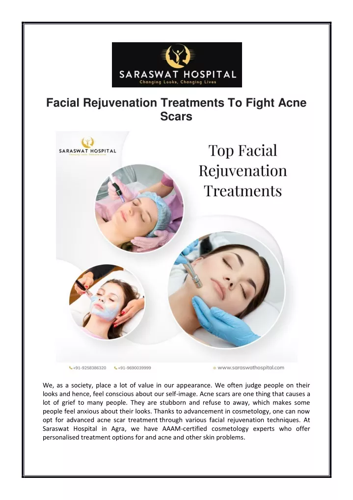 facial rejuvenation treatments to fight acne scars