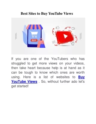 Best Sites to Buy YouTube Views