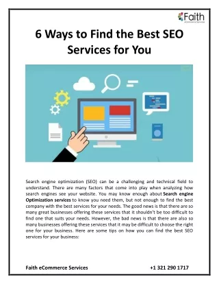 6 ways to find the best seo services for you