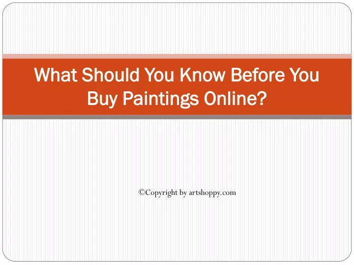 what should you know before you buy paintings online