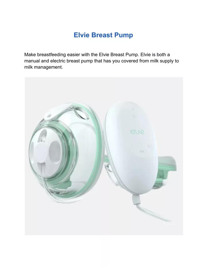 elvie breast pump