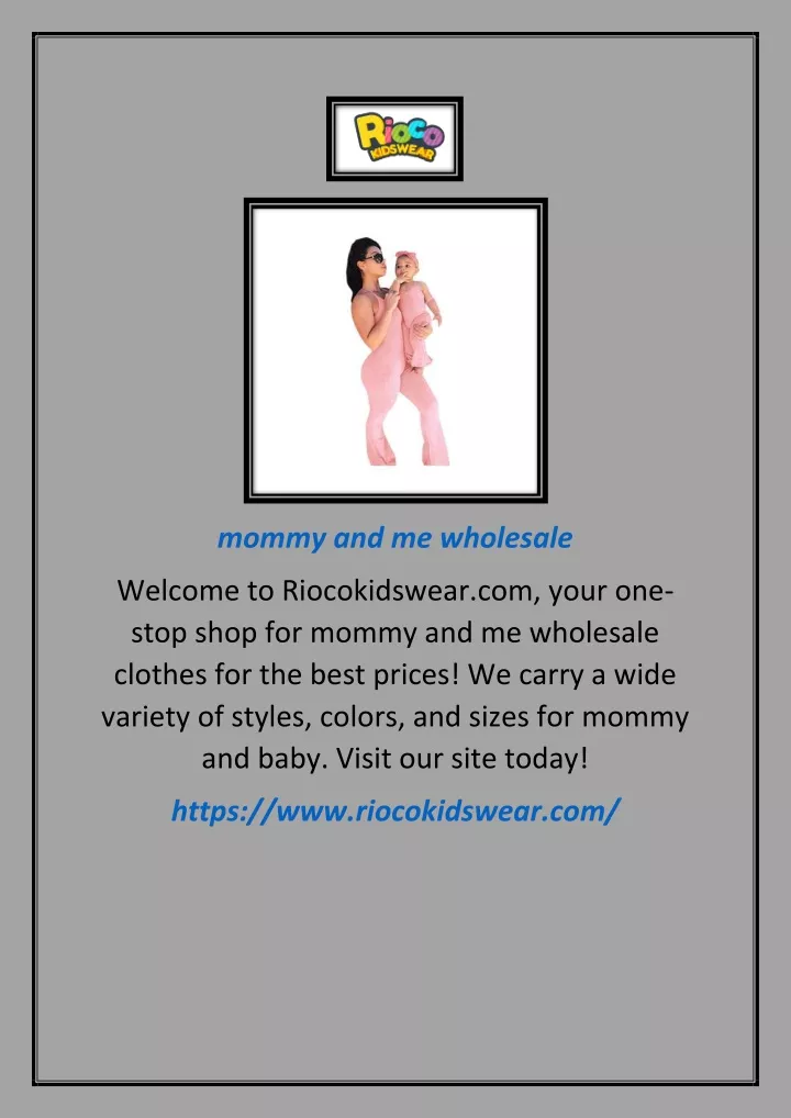 mommy and me wholesale