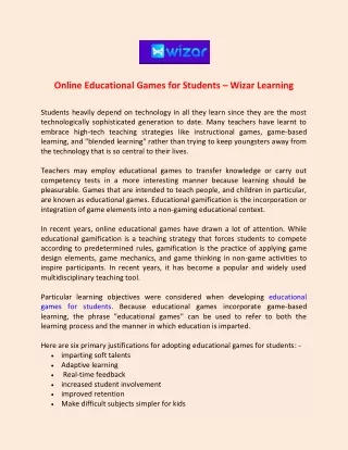 online educational games for students wizar