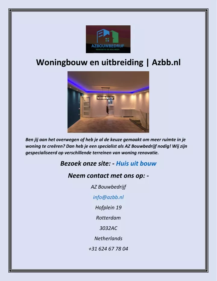 woningbouw en uitbreiding azbb nl