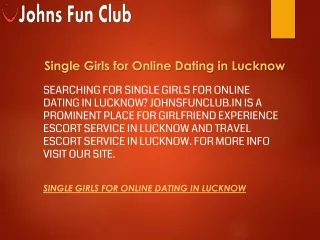 Single Girls for Online Dating in Lucknow  Johnsfunclub.in