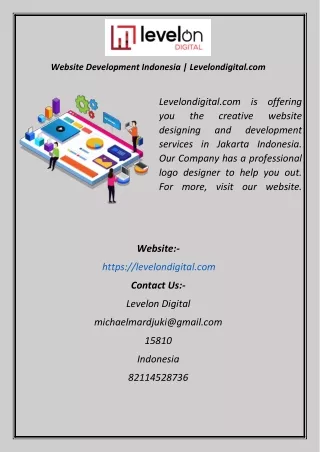 website development indonesia levelondigital com