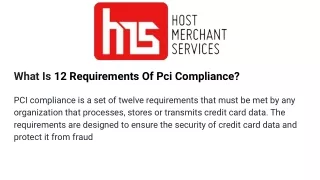 what is 12 requirements of pci compliance