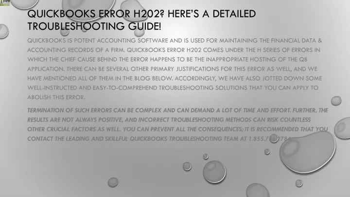 quickbooks error h202 here s a detailed troubleshooting guide