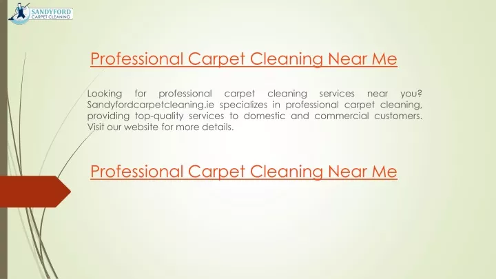 professional carpet cleaning near me