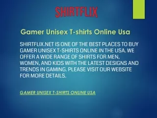 Gamer Unisex T-shirts Online Usa  Shirtflix.net