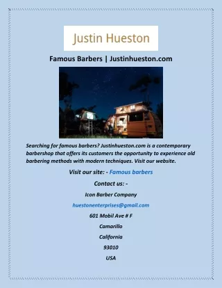 Famous Barbers | Justinhueston.com