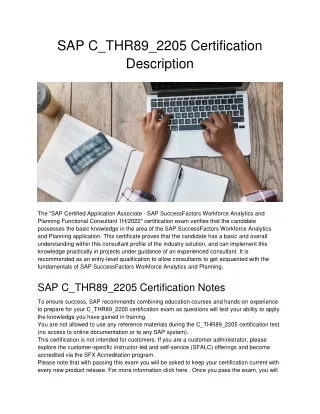 sap c thr89 2205 certification description