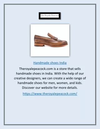 Handmade Shoes India | Theroyalepeacock.com
