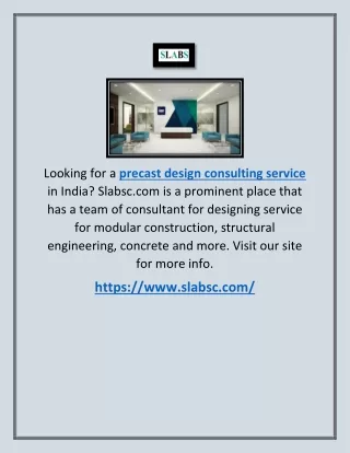 Precast Design Consulting Service | Slabsc.com