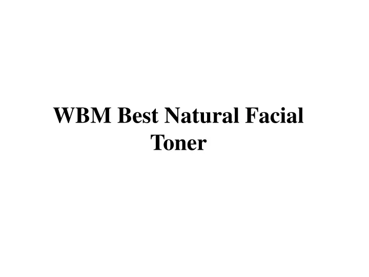 wbm best natural facial toner