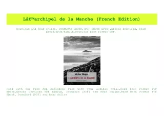 PDF) LÃ¢Â€Â™archipel de la Manche (French Edition) [R.A.R]