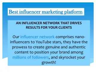 Best influencer marketing platform