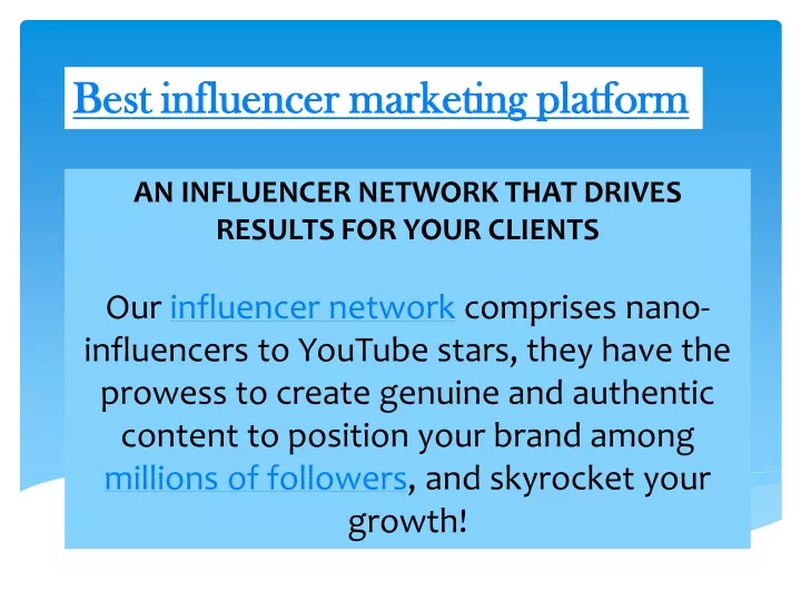 best influencer marketing platform best