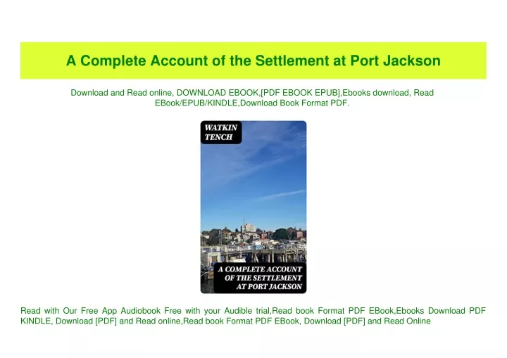a complete account of the settlement at port