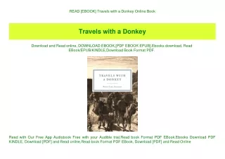 READ [EBOOK] Travels with a Donkey Online Book
