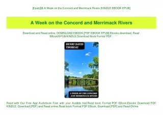 [Epub]$$ A Week on the Concord and Merrimack Rivers [KINDLE EBOOK EPUB]
