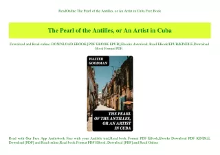 ReadOnline The Pearl of the Antilles  or An Artist in Cuba Free Book