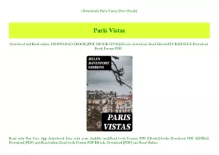 (Download) Paris Vistas [Free Ebook]