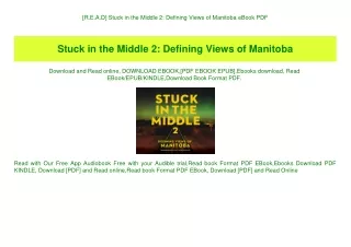 [R.E.A.D] Stuck in the Middle 2 Defining Views of Manitoba eBook PDF