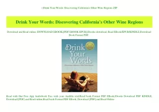 drink your words discovering california s other