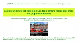[Pdf]$$ Background material collection London 2 streets residential areas etc (Japanese Edition) {read online}