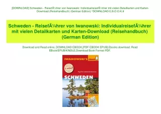 [DOWNLOAD] Schweden - ReisefÃƒÂ¼hrer von Iwanowski IndividualreisefÃƒÂ¼hrer mit vielen Detailkarten und Karten-Download