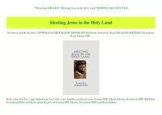 Download EBOoK@ Meeting Jesus in the Holy Land ^DOWNLOAD E.B.O.O.K.#