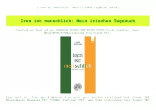 ^READ) Iren ist menschlich Mein irisches Tagebuch [EBOOK]