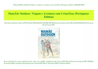 ((Read_[PDF])) MamÃƒÂ£e Outdoor Viagem e Aventura com CrianÃƒÂ§as (Portuguese Edition) [EBOOK PDF]