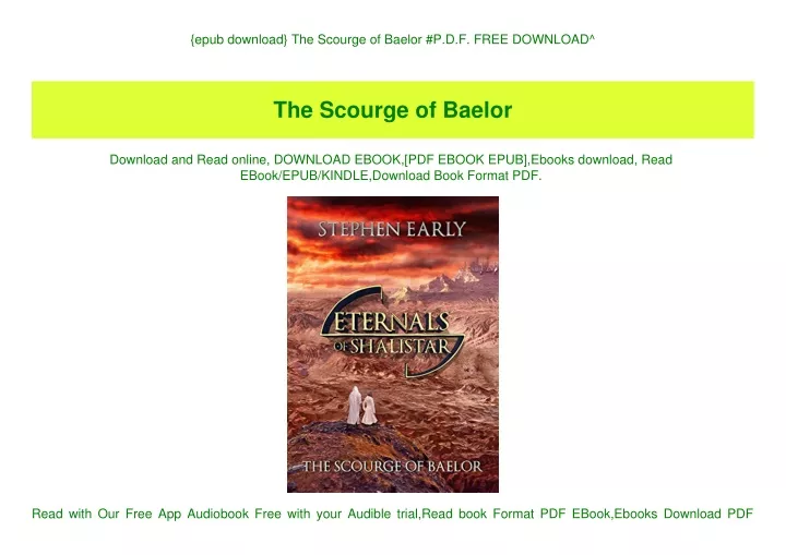 epub download the scourge of baelor p d f free