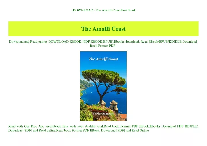 download the amalfi coast free book