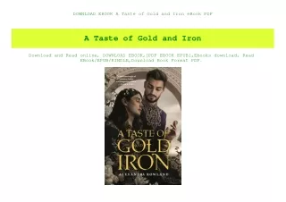 DOWNLOAD EBOOK A Taste of Gold and Iron eBook PDF