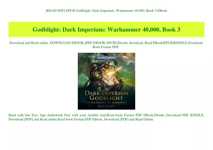 read pdf epub godblight dark imperium warhammer