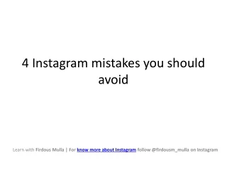 4 instagram mistakes you should avoid