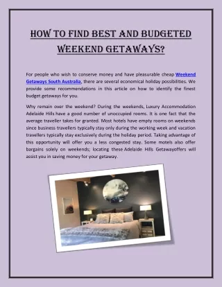 How To Find Best and Budgeted Weekend Getaways (1)