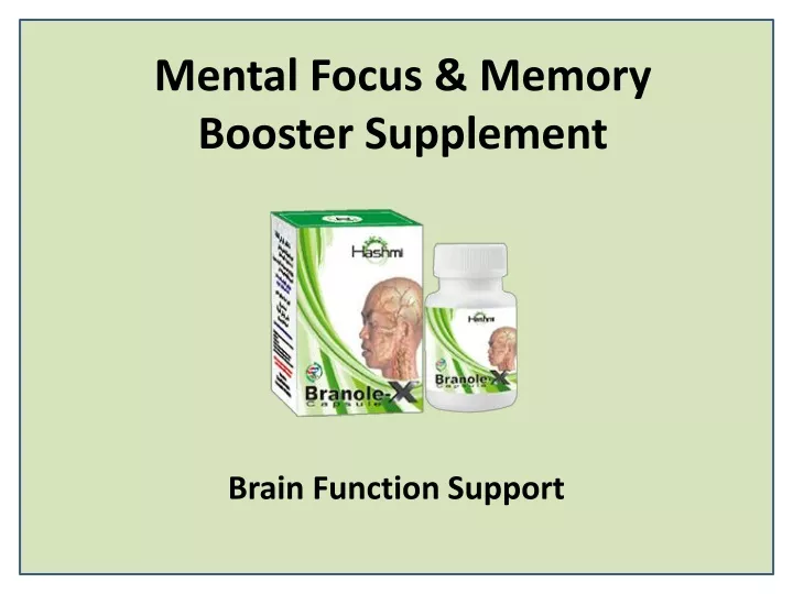 mental focus memory booster supplement