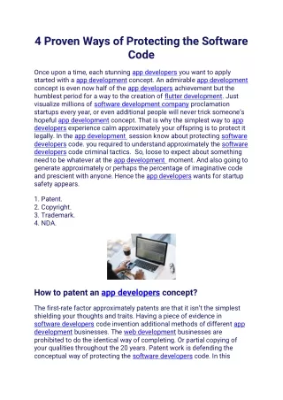 4 proven ways of protecting the software code