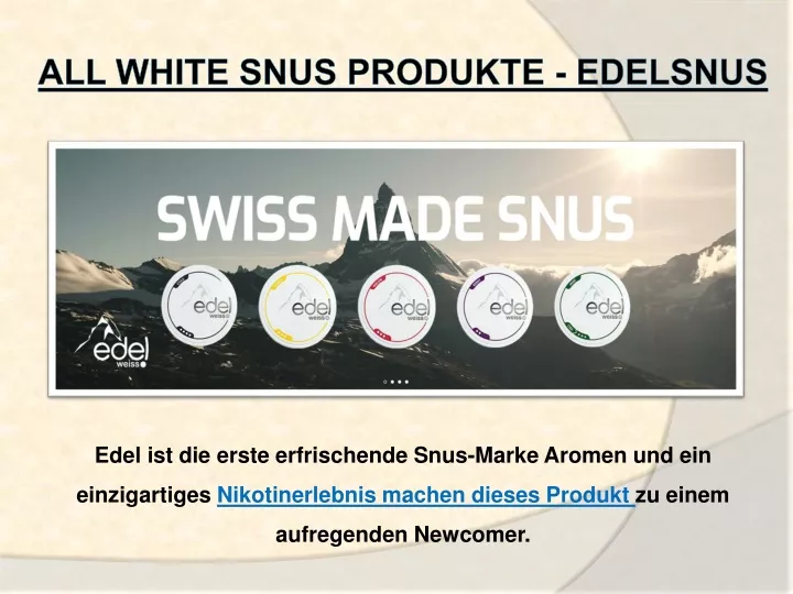 all white snus produkte edelsnus