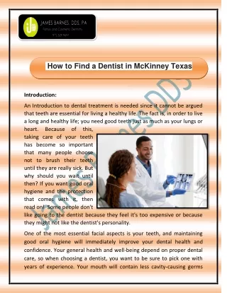 how to find a dentist in mckinney texas