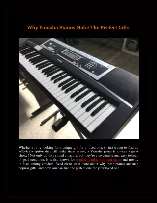 Why Yamaha Pianos Make The Perfect Gifts