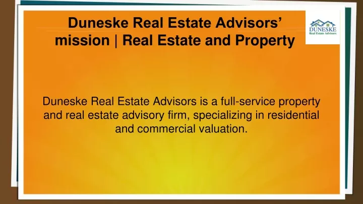 duneske real estate advisors mission real estate